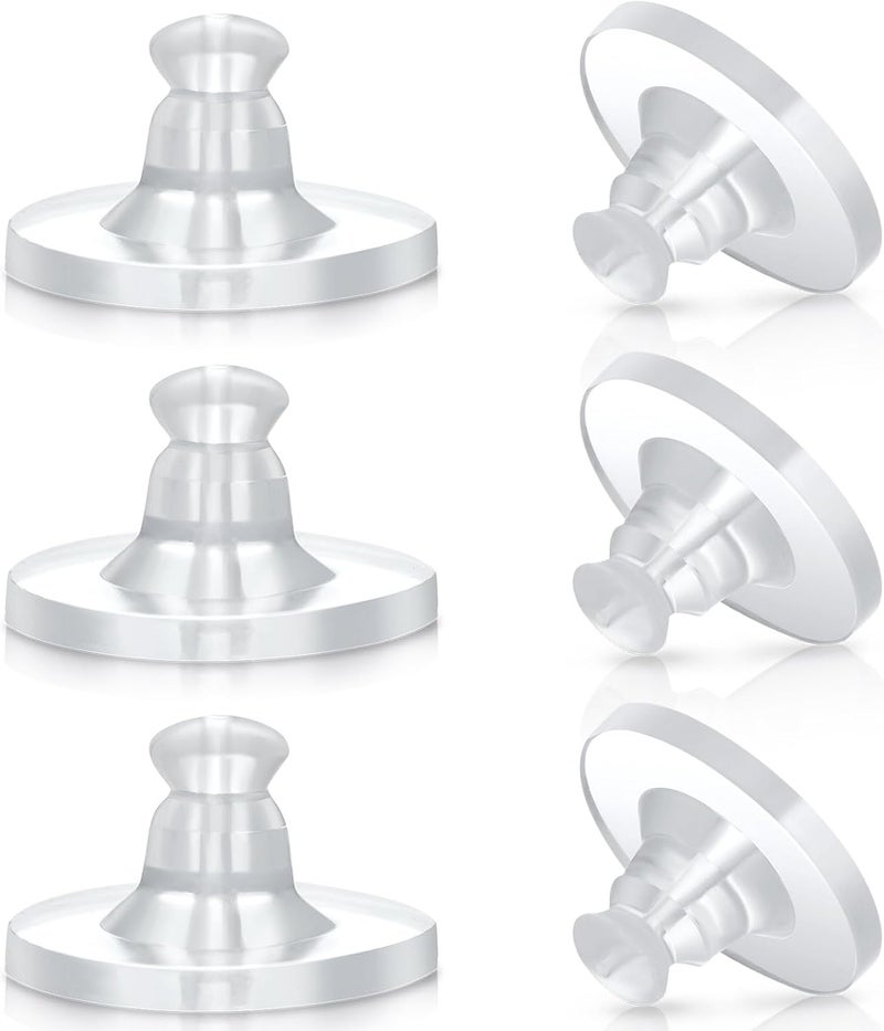 Formulen Earring Backs Rubber,100 PCS Soft Clear Earring Backs for Studs,Hypoallergenic Silicone Earrings Backs Replacement Safety Back Stoppers - Image 1